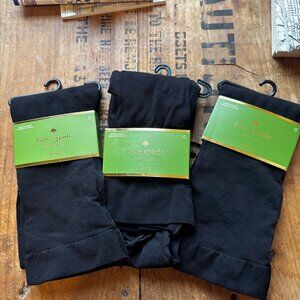 NWT Kate Spade Black Tights Small/Medium, 3 packages